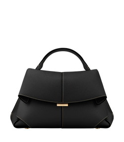 Mokki EDITION TEXTURED BLACK WITH ECRU STITCHING