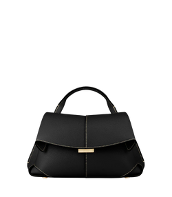 Mokki Mini EDITION TEXTURED BLACK WITH ECRU STITCHING