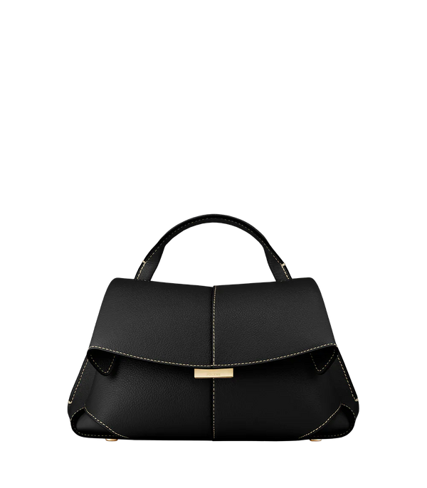 Mokki Mini EDITION TEXTURED BLACK WITH ECRU STITCHING