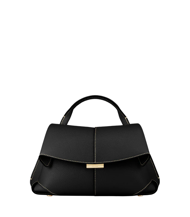Mokki Mini EDITION TEXTURED BLACK WITH ECRU STITCHING